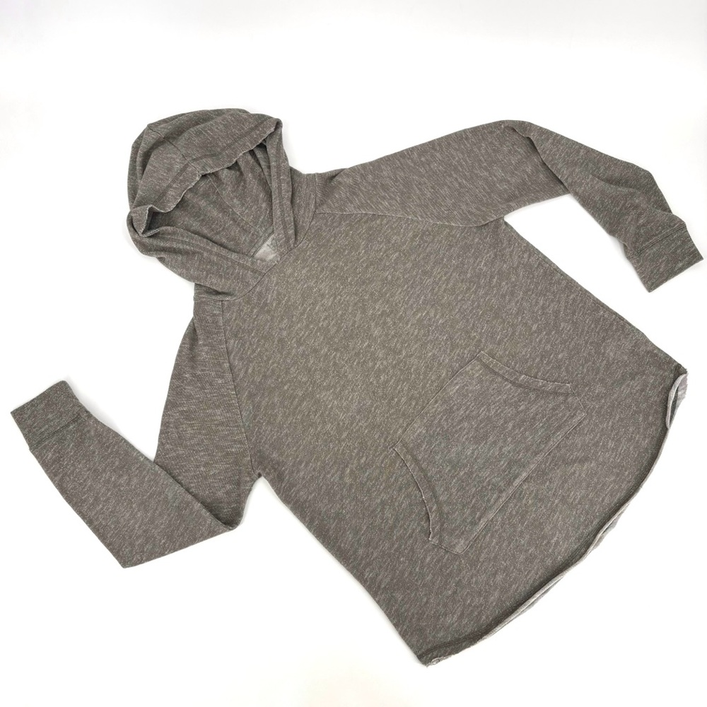 tentree Khaki Lightweight Kangaroo Pocket Hooded Sweater, XL